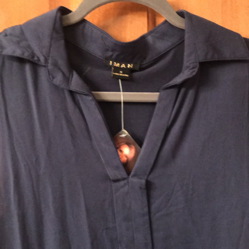 NWT Iman Global Chic sleeveless tunic/blouse - Picture 2 of 5